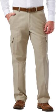 Men's Comfort Stretch Classic Fit Flat Front Cargo Pant - Regular and Big & Tall Sizes