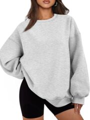 Womens Oversized Sweatshirts Hoodies Fleece Crewneck Sweaters Casual Tops Comfy Fall Fashion Outfits Winter Clothes 2025