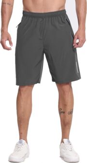 3 Pack Men's Athletic Shorts Sets Gym Workout Short with Zippered Pockets Running Joggers Basketball Gift - Image 6