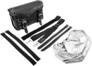 Vintage Motorcycle Front Fork Bag, Universal Motorcycle Handlebar Bag, Waterproof, Black, 1.5L, Universal Fit - Image 9