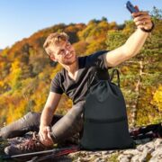 Drawstring Backpack Bag Sport Gym Sackpack - Image 6