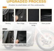 Vintage Motorcycle Front Fork Bag, Universal Motorcycle Handlebar Bag, Waterproof, Black, 1.5L, Universal Fit - Image 7