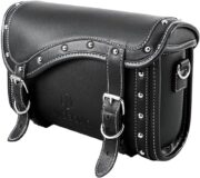 Vintage Motorcycle Front Fork Bag, Universal Motorcycle Handlebar Bag, Waterproof, Black, 1.5L, Universal Fit
