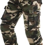 Camouflage Pants for Men Camo Cargo Work Pants Trousers with 8 Pockets