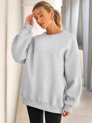 Womens Oversized Sweatshirts Hoodies Fleece Crewneck Sweaters Casual Tops Comfy Fall Fashion Outfits Winter Clothes 2025 - Image 3