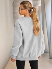 Womens Oversized Sweatshirts Hoodies Fleece Crewneck Sweaters Casual Tops Comfy Fall Fashion Outfits Winter Clothes 2025 - Image 2