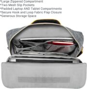 3-in-1 Universal 10 12-inch Covertible Laptop Messenger Shoulder Bag (Grey) - Image 8