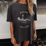 Vintage Shirts for Women Cute Graphic Tee Spring Short Sleeve Tops Oversized Tshirts Teen Aesthetic Clothing