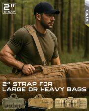Shoulder Strap Pad for Tactical Pouch, Universal Bag Strap with Detachable Thick Pad Single Shoulder Straps Replacement - Image 3