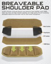 Shoulder Strap Pad for Tactical Pouch, Universal Bag Strap with Detachable Thick Pad Single Shoulder Straps Replacement - Image 2