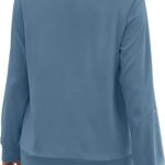 Crewneck Fall Sweatshirts for Women Trendy- Women's Plain Long Sleeve Pullover Tops with Pockets Fashion